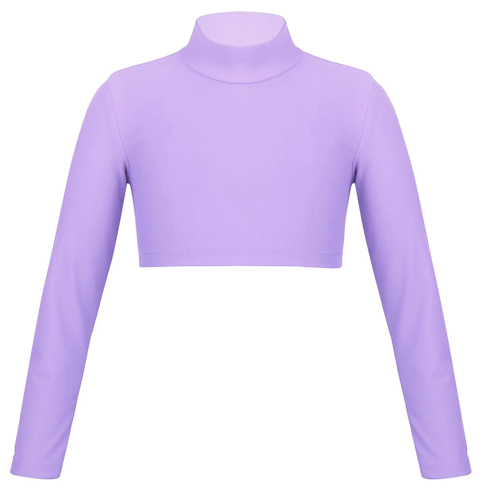 Top feminino de mangas compridas, traje de balé infantil, roupa dançante para palco, jazz e hip-hop, monocromático, ginástica dançarina