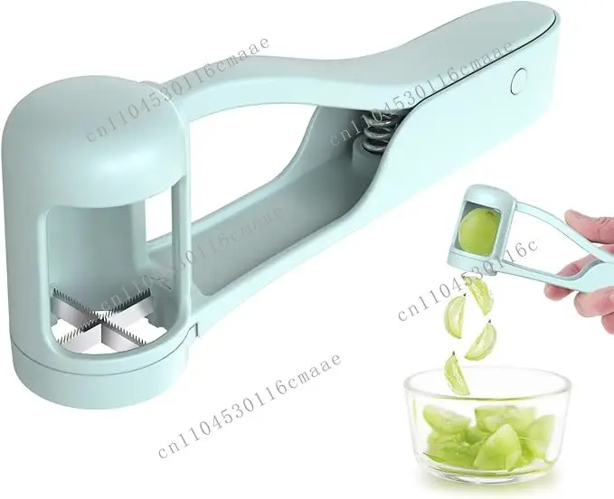 For eco-friendly manual stainless steel plastic fruit divider grape cutter/slicer vegetable tool blue