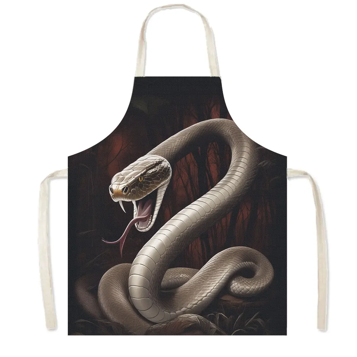 Fantasy Dark Creatures Cooking Aprons Unicorn Wolf Dragon Snake Pinafore Household Cleaning Clothing Chef Waiter Kitchen Apron