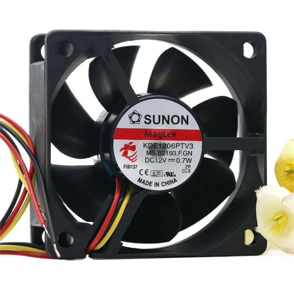 60mm Mute Quiet Cooling Fan 6cm KDE1206PTV3 12V 0.7W 6025 60X60X25mm Magnetic Bearing Cooler