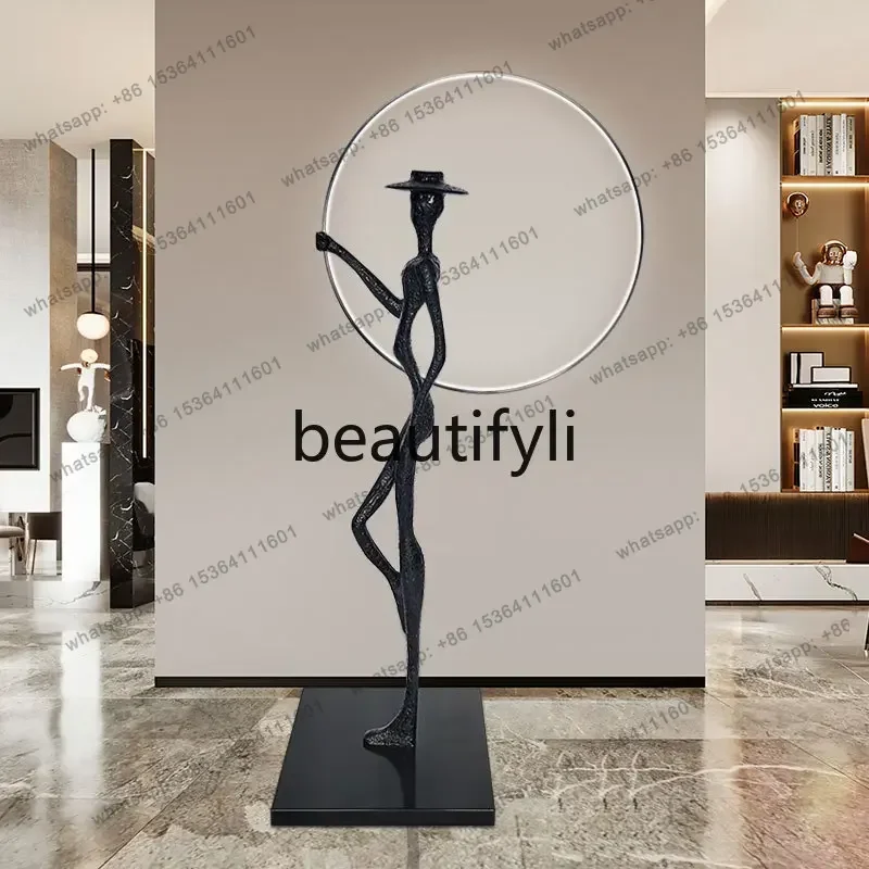 xx39Fiberglass Luminous Figure Ornament Villa Hotel Lobby Floor Sculpture Exhibition Hall Sales Office Soft Decoration