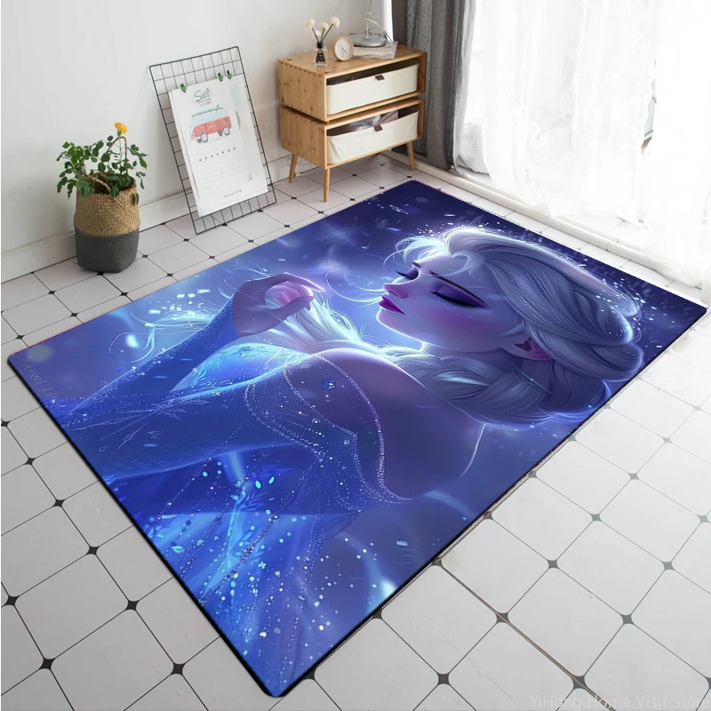 

Disney Frozen Large Area Rug 3D Carpets for Living Room Kitchen Bedroom Sofa Home Decor Doormat Kids Floor Anti-slip Mat Gift