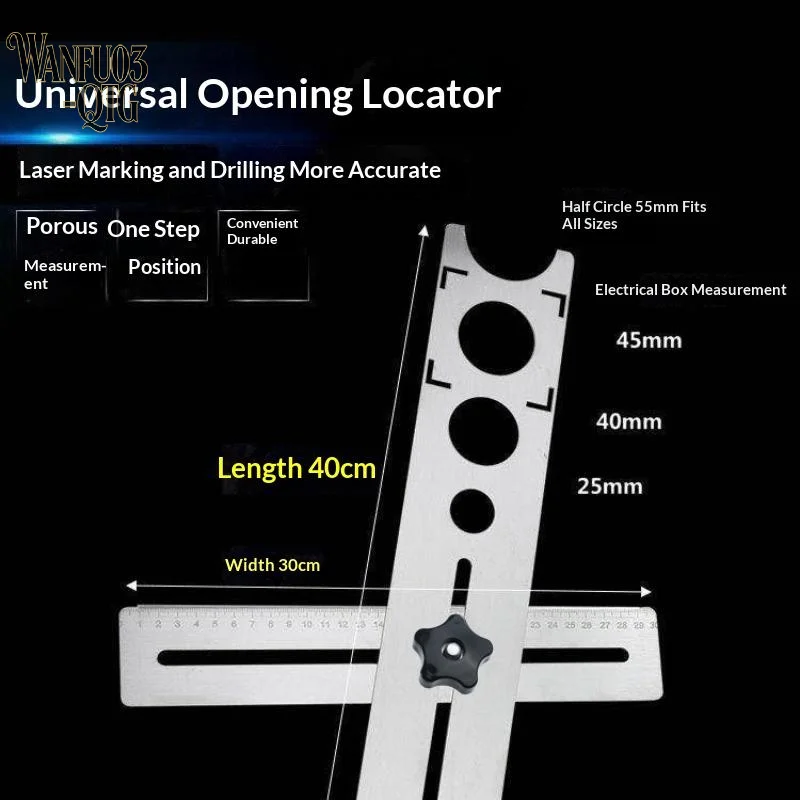 Hot Sale Adjustable Tile Locator To Wall Marking Position Ruler Ceramic Hole Cutter Tile Drill Marble Opener Construction Tool