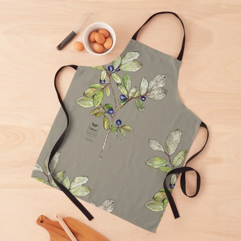 

BLUEBERRIES Apron Manicurists Chef jacket men Korean Kitchen Kawaii Accessories Apron
