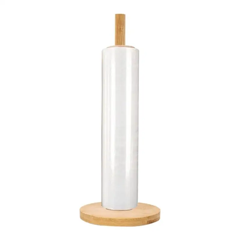 Portarrollos de madera para cocina, soporte Vertical para pañuelos de baño, olla de papel desechable, accesorios de almacenamiento de inodoro