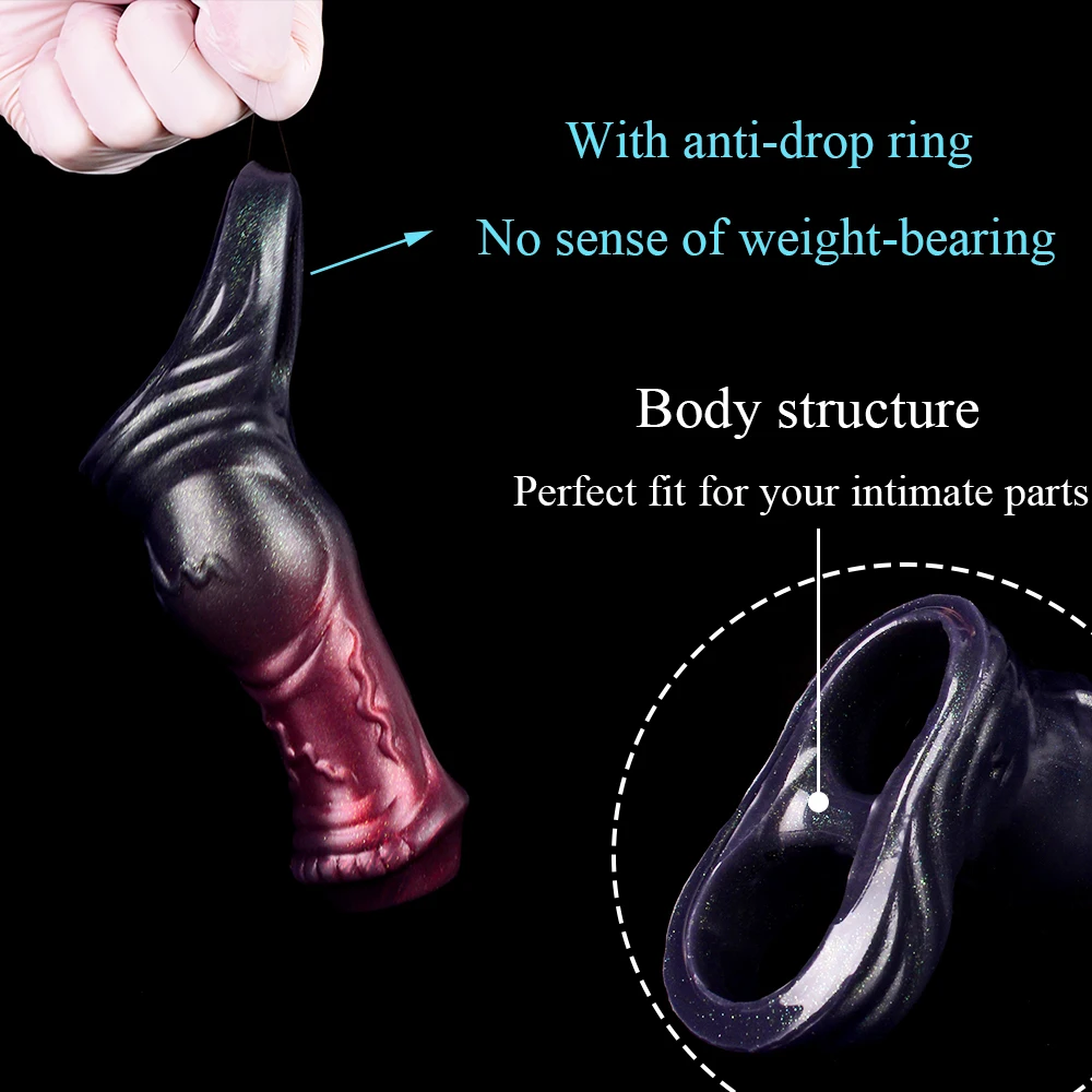 GBAR سيليكون عقدة القضيب كم مع مكافحة الإفلات حلقة غطاء الديك الجنس لعب للكبار الرجال 18 + تأخير القذف لعبة مثير متجر