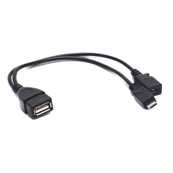 Otg Power Splitter Y Kabel Micro Usb Mannelijke Naar Usb Een Mannelijke Vrouwelijke Adapter Koord