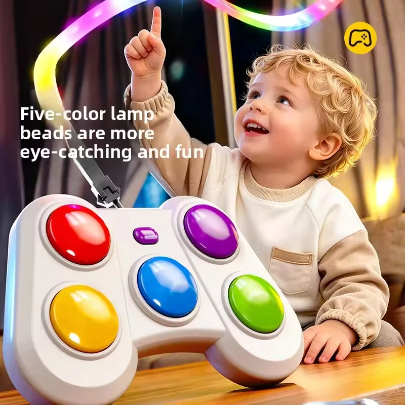 New Electronic Music Rhythm Toys Dynamic Melody Games Children's Early Education Montessori Light Strips Music Dissipation