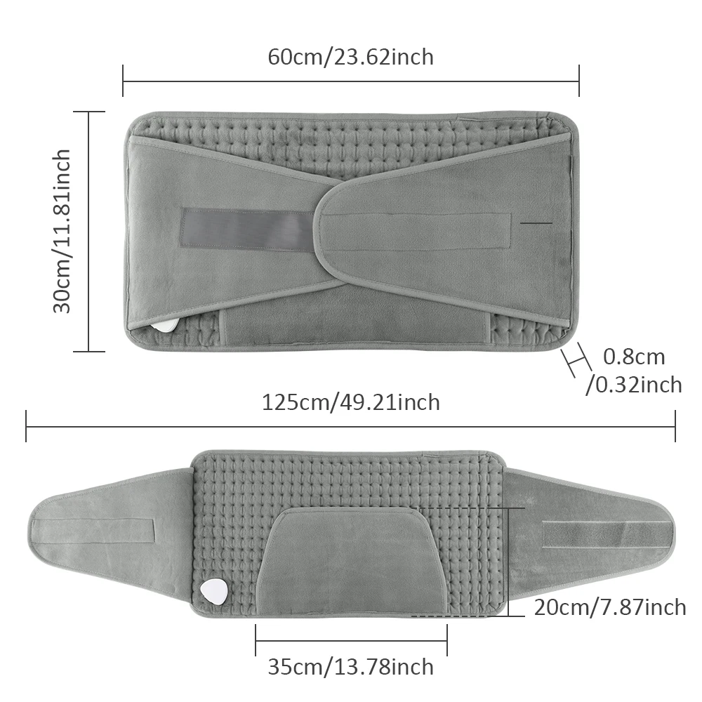 Tragbarer Heizgürtel zur Unterstützung der Taille, 10-stufig einstellbare Temperatur, wärmender Gürtel für Hand und Rücken, Uterus- und Bauchwärmer für Zuhause und Büro – Detail 13