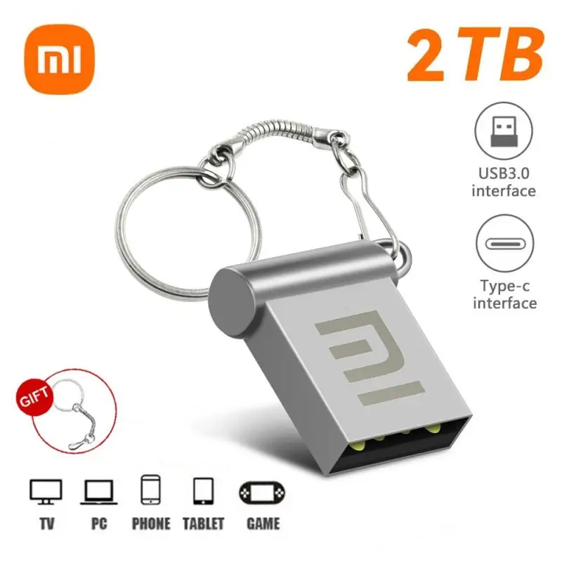 Xiaomi-unidad Flash USB 3,2, Pendrive de transferencia de alta velocidad, interfaz USB tipo C, disco Flash, resistente al agua, Smart Home, 2TB, 1TB