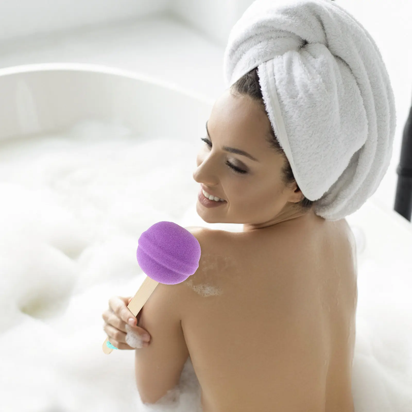 

2Pcs Exfoliating Shower Scrubber Sponge Ball Natural Reusable Bath Body Scrubber Deep Clean Skin Removing Dead Skin Shower