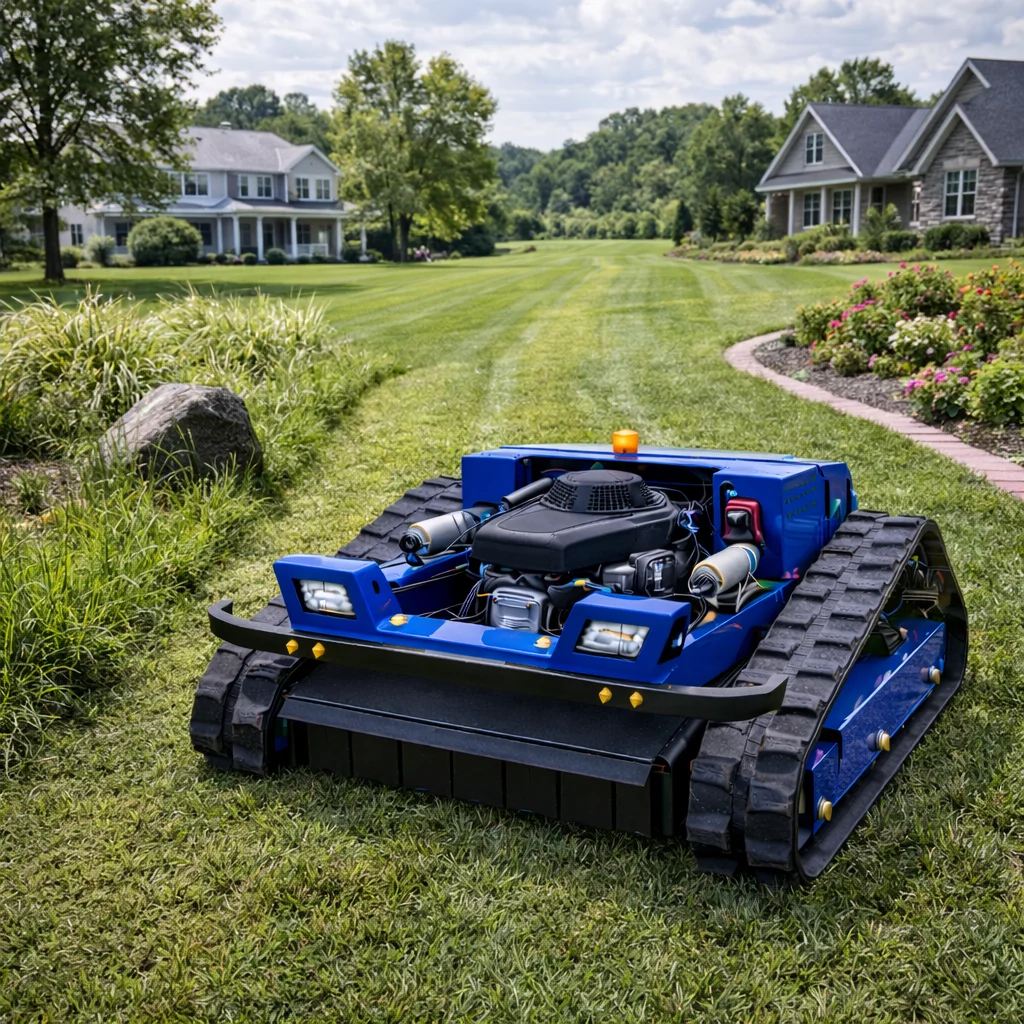 

Газонокосилка с дистанционным управлением, ширина кошения 550 мм – популярная мини-модель с двигателем и мотором