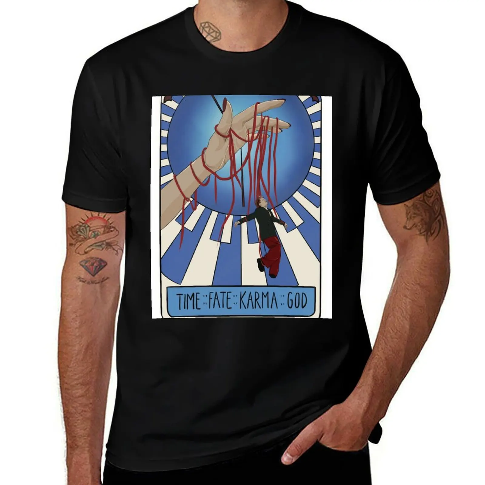 

Time :: Fate :: Karma :: God T-Shirt customizeds man t shirt anime figures shirts graphic tee men