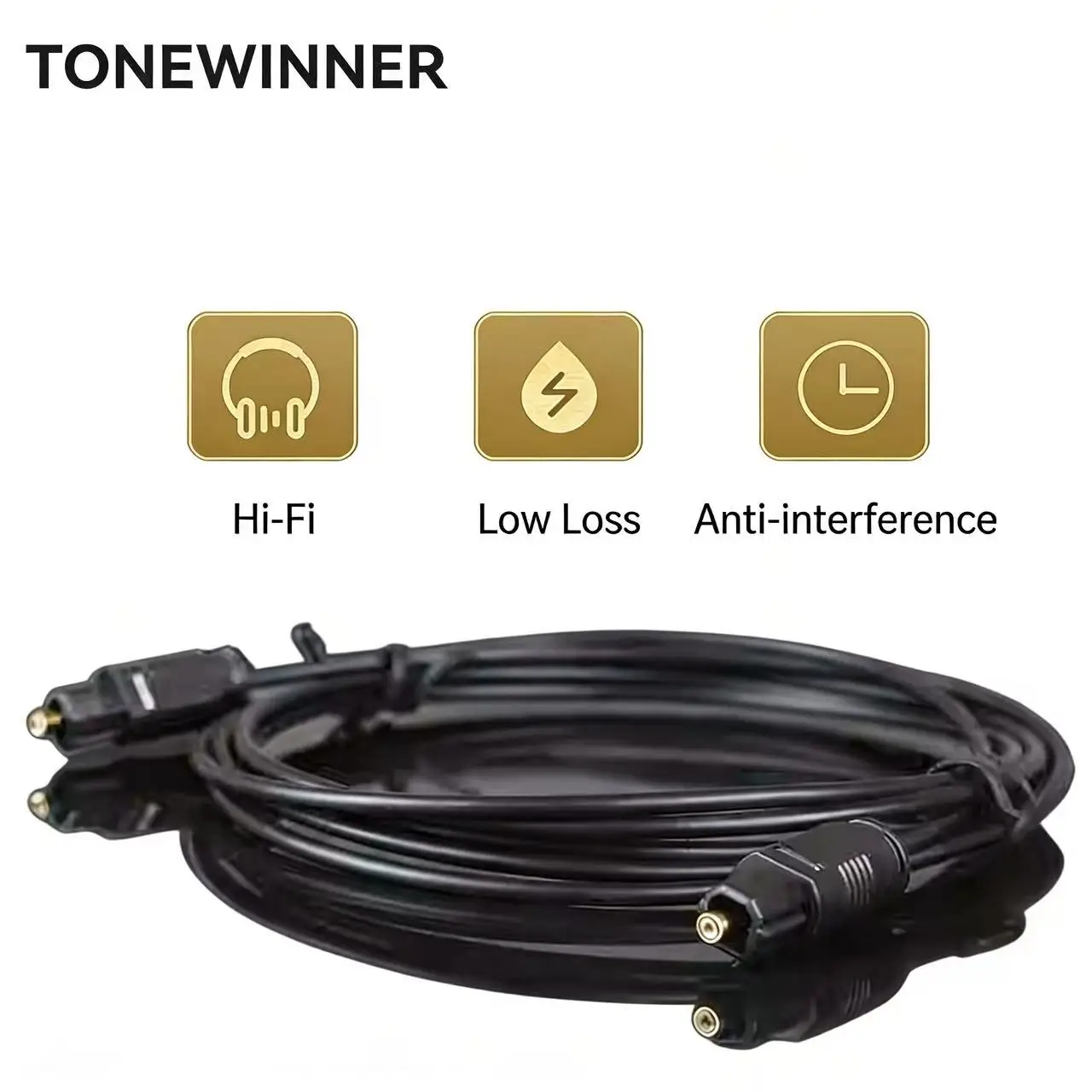 1.5m High-Fidelity Digital Lossless Multi-Channel Amplifier Audio Cable