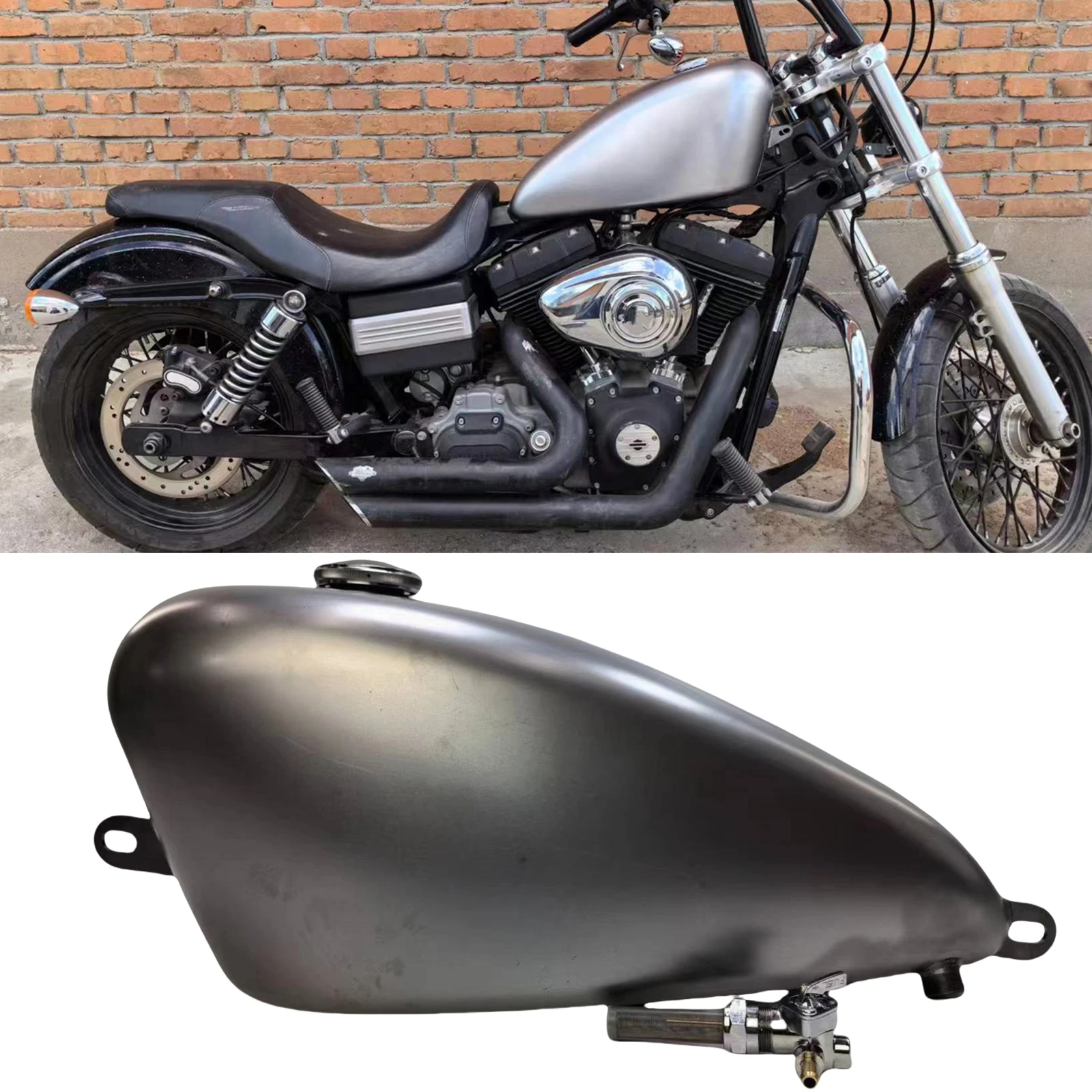 For Harley Dyna 1995-2005 14L Motorbike Oil Petrol Gas Fuel Tank