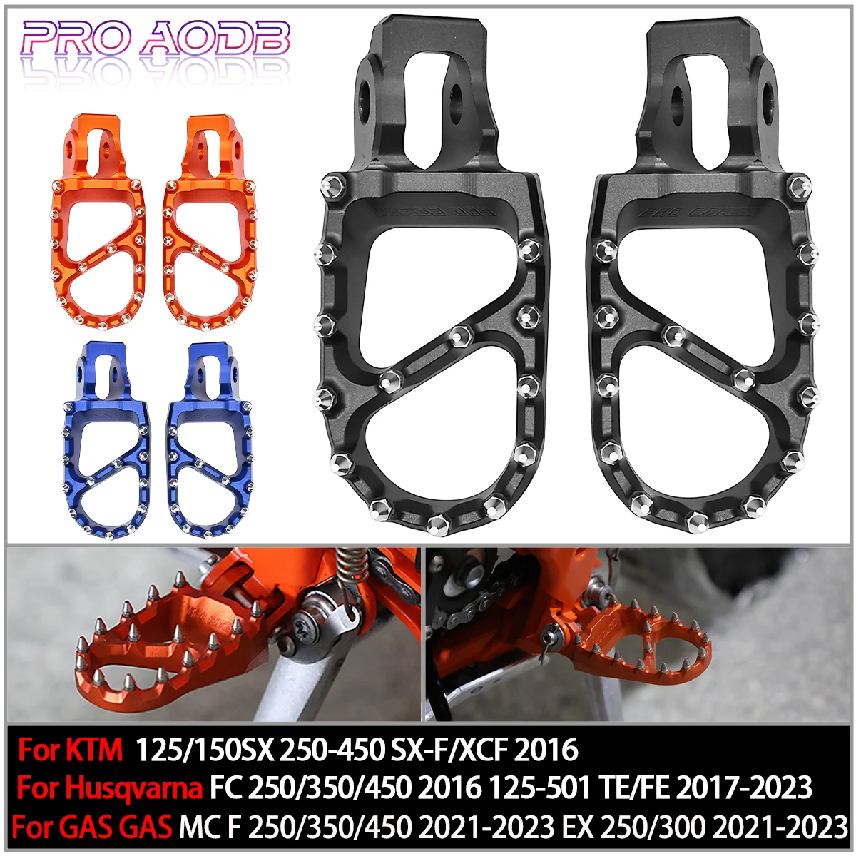 

Foot Pegs FootRest Footpegs Rests Pedals For KTM EXC EXCF XC XCF SX SXF 85 125 150 200 250 300 350 450 530 2017-2023