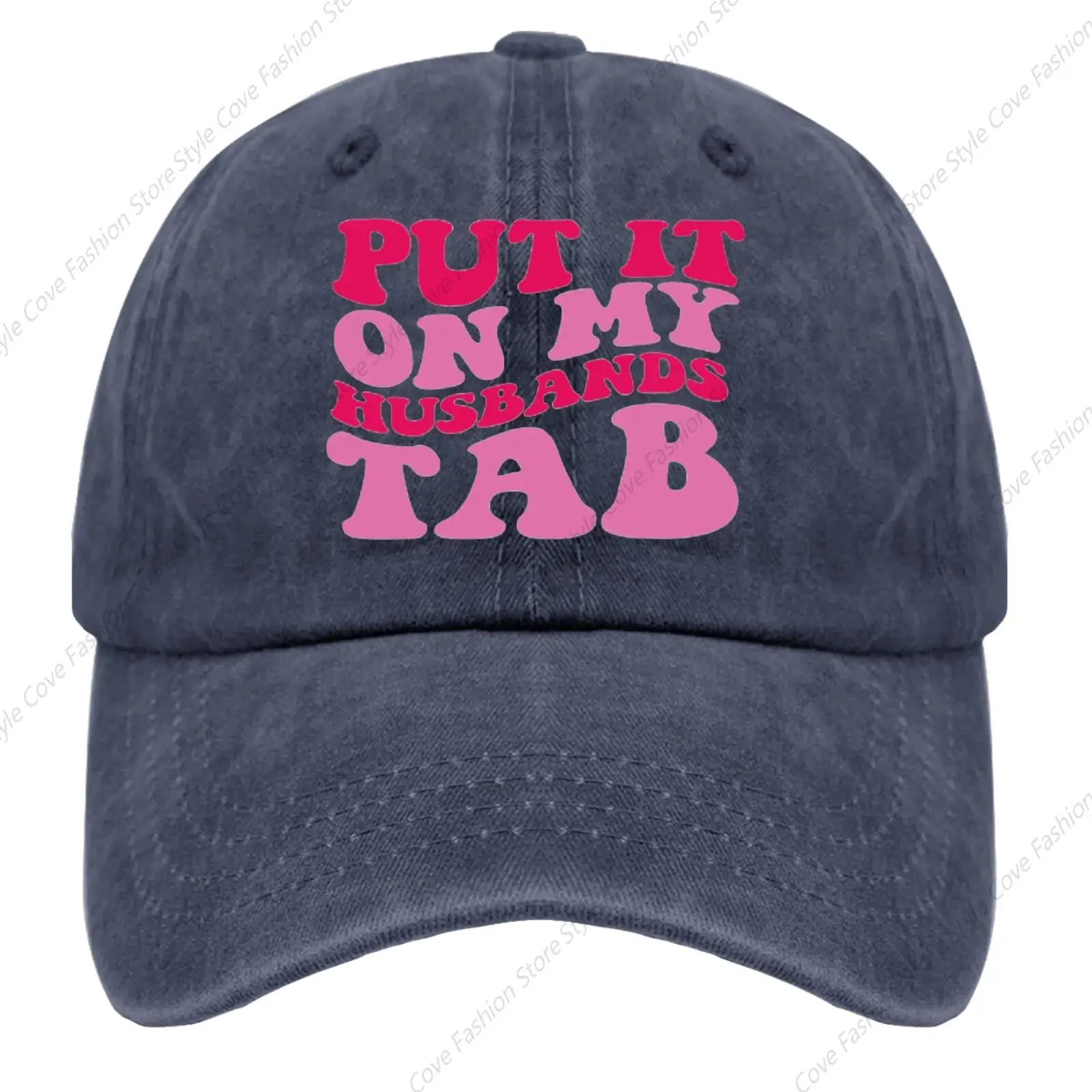 

Put It On My Husbands tab Hat Vintage Cotton Washed Baseball Caps Adjustable Dad Hat Crazy Funny Cap Outdoor Fishing Hat Unisex