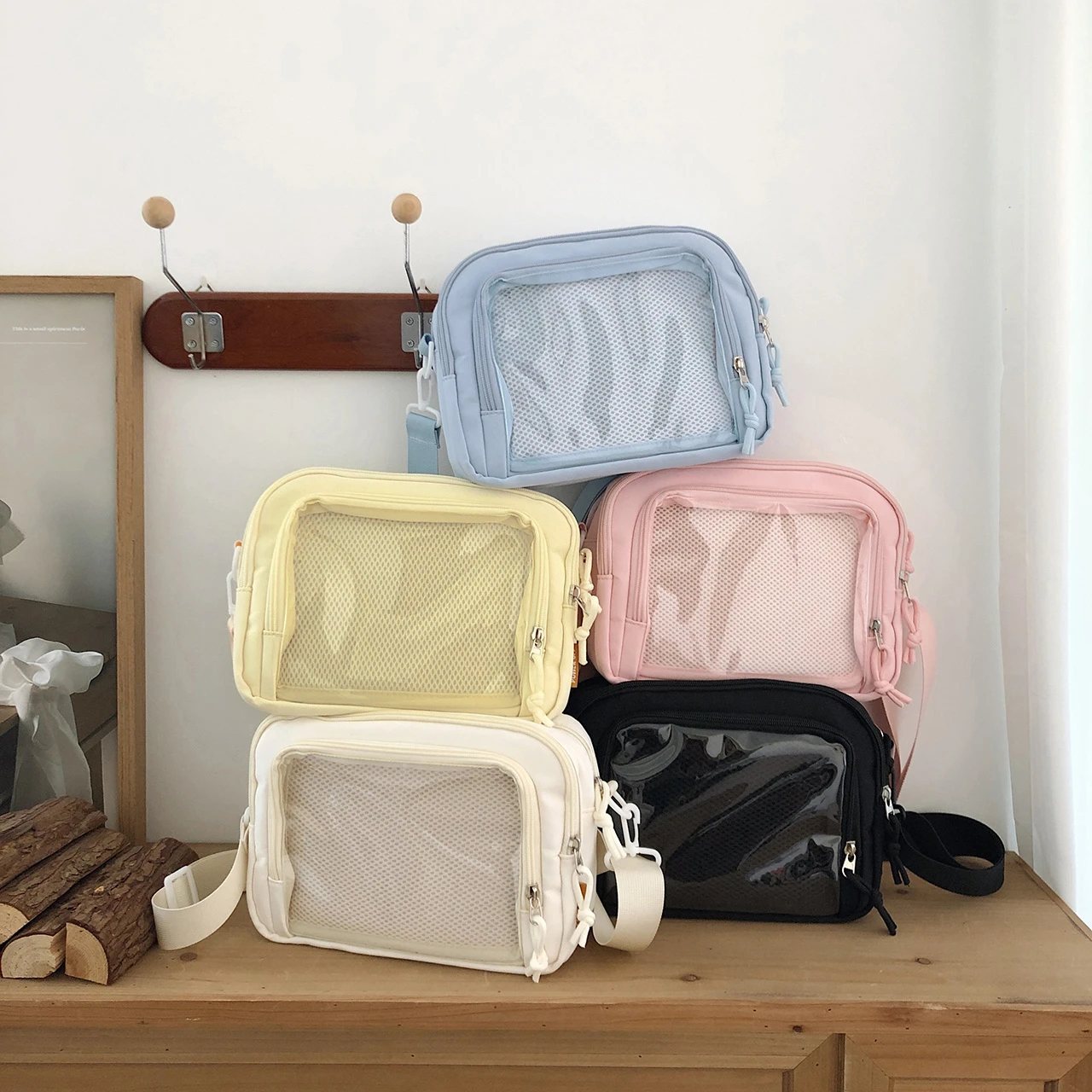 

Новая легкая нейлоновая сумка-кроссбоди Ita через плечо для студенток, модная прозрачная сумка Itabag для девочек, милая женская сумка-мессенджер для самостоятельного украшения пинами