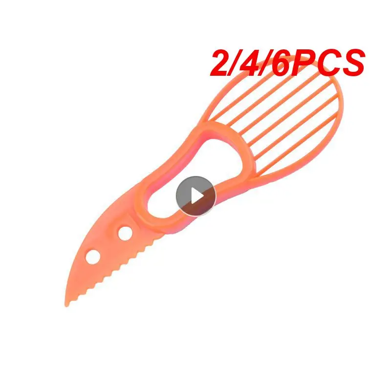 2/4/6PCS Portable Two-in-one Multifunctional Kitchen Accessories Tool Creative Special Knife Orange Color Kitchen Gadgets