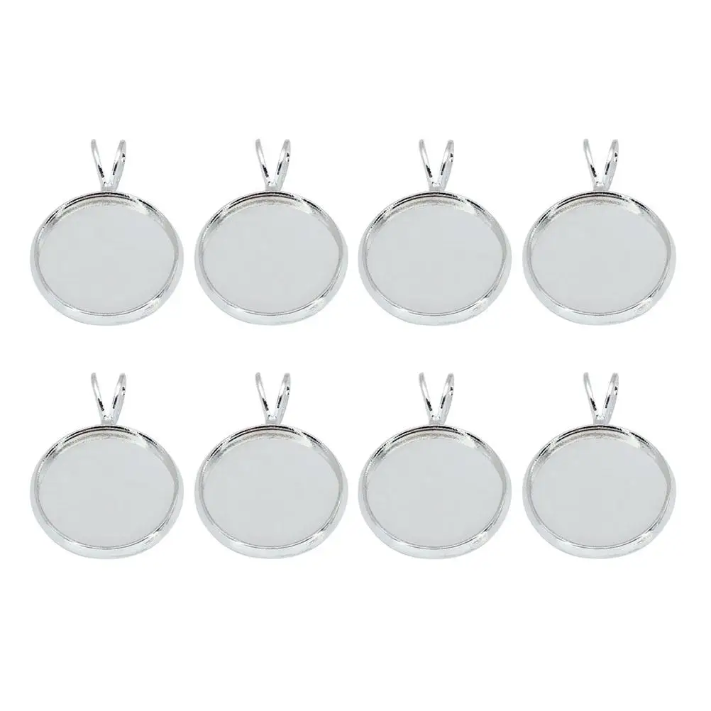 

10 PCS Pendants for Necklaces Vintage Jewelry Copper Plating Bracelet Silver Bezel Tray