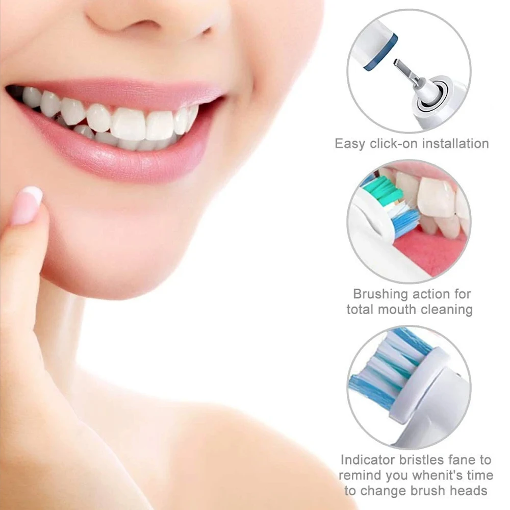 20pcs brush Heads for Braun Oral b Vitality Triumph D12 D16 D20 D34 DB4510 Pro1Max P1000 pro P4000 Electric Toothbrush Heads