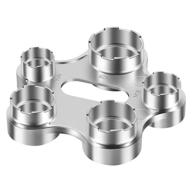 

Инструмент для снятия аэратора смесителя 10 в 1, металлический ключ аэратора с передней резьбой M28, M24, M22, M20/M18, обратная резьба-горячая