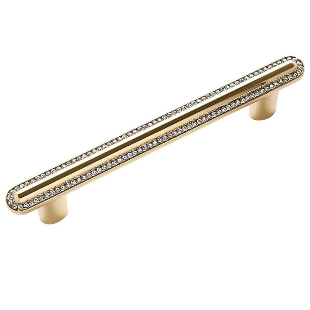Zinc Alloy Cabinet Door Handle Diamond Crystal Light Luxury Style Crystal Drawer Pulls High-End Design Nordic Style