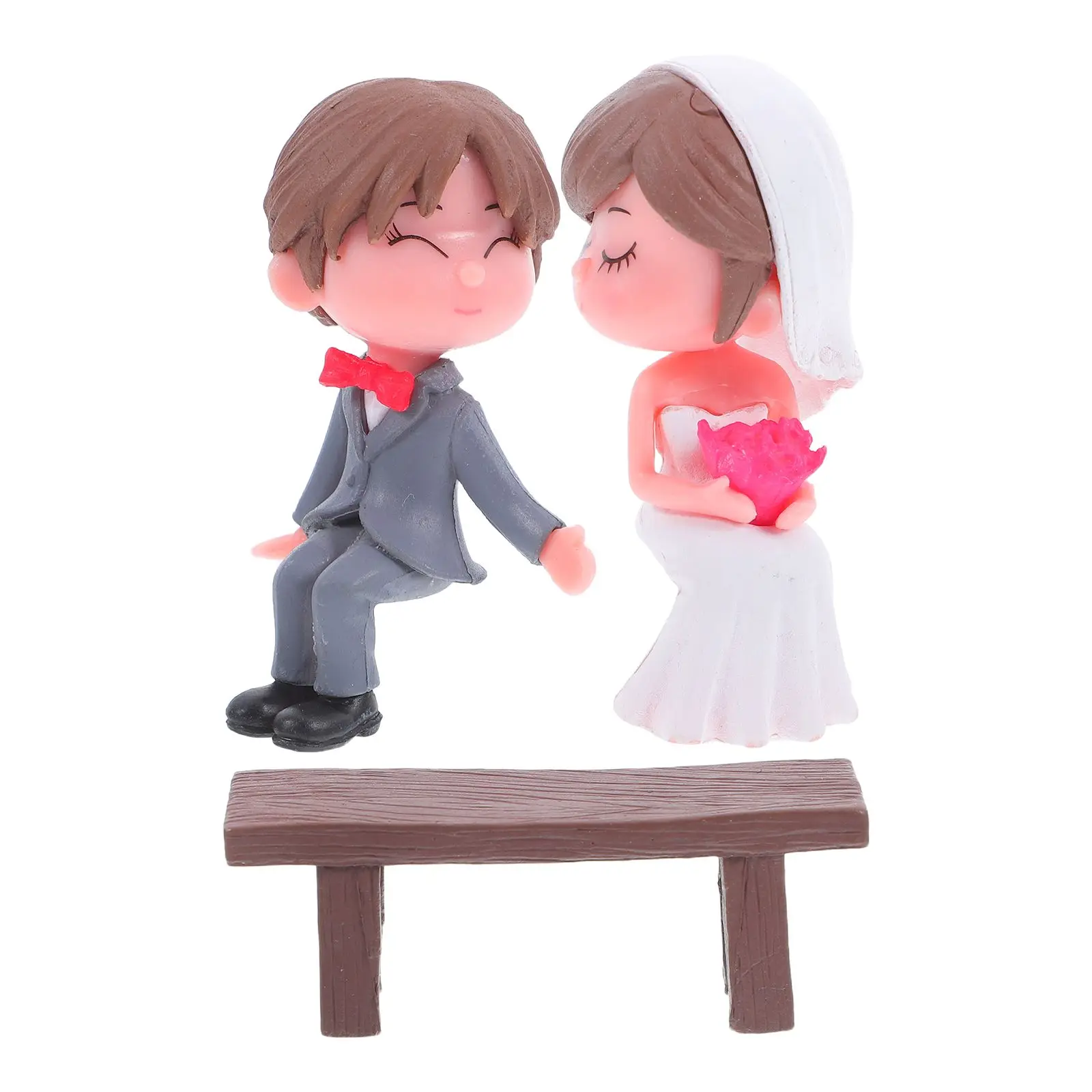 

Couple Gardening Ornaments Unique Cartoon PVC Table Decorations Wedding Photo Booth Props Versatile Placement Craftsmanship