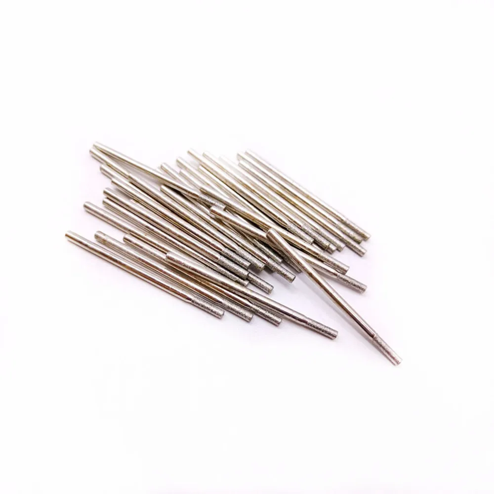 5/10 sztuk 0.4-2.0mm Dinmond szlifowanie cylindryczne wykrawania sztaba iglicowa igły ścierne 2.35MM cholewka do grawerowania narzędzi obrotowych