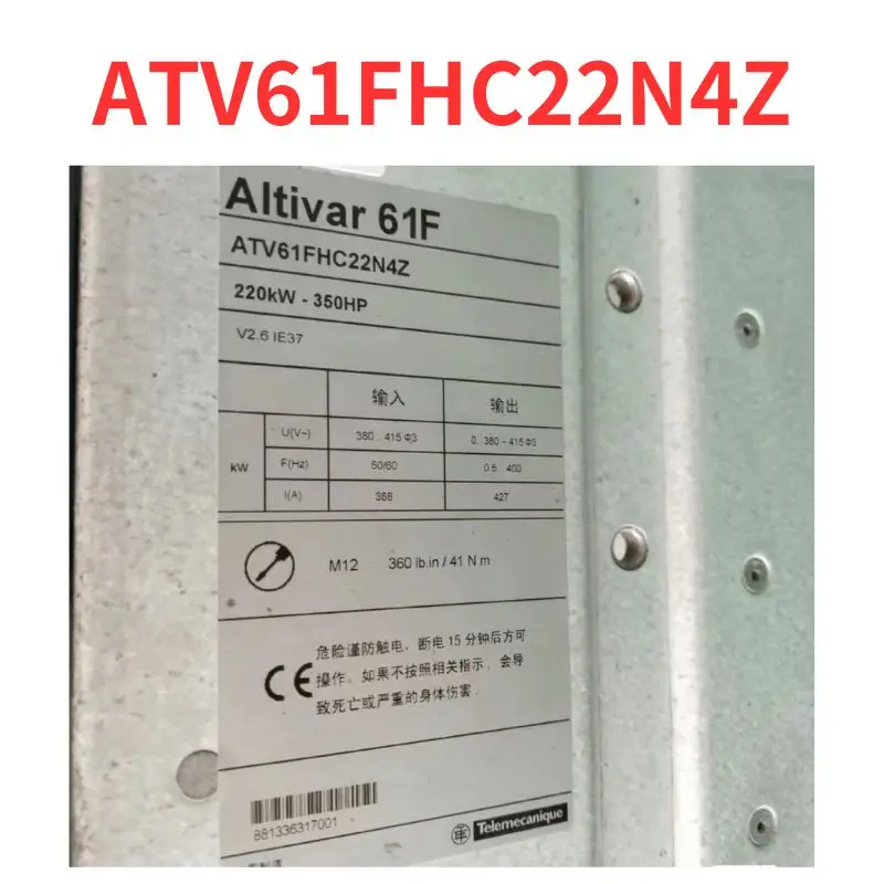 90% new  ATV61FHC22N4Z   frequency converter  tested OK