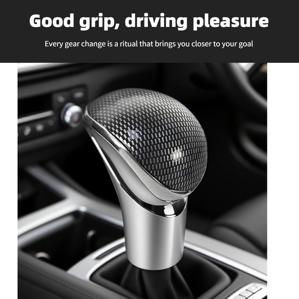 

Универсальная ручка переключения передач для автомобиля, стиль карбон, 2 цвета, с эффектом карбонового покрытия, автоаксессуары