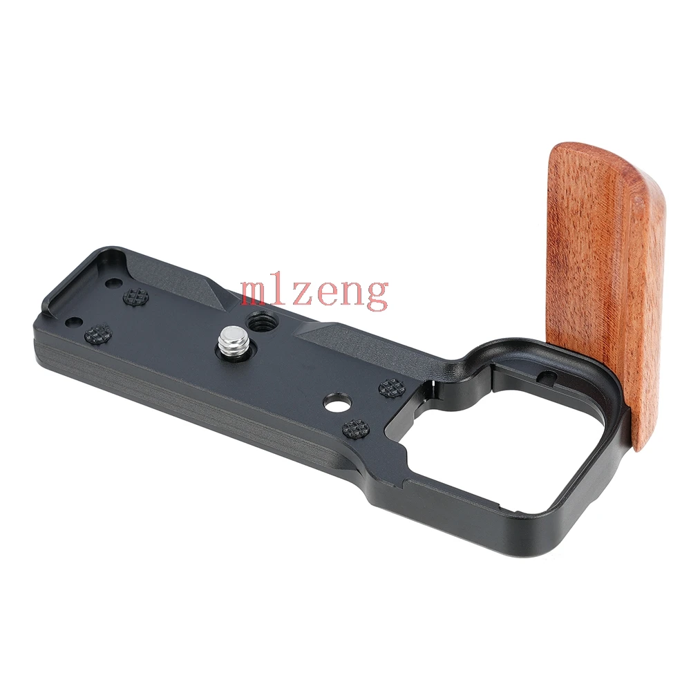 ZV-E10 나무 퀵릴리즈 L 플레이트/브래킷 거치대 핸드 그립 어댑터, 소니 ZVE10 카메라 삼각대 Arca-swiss RRS용