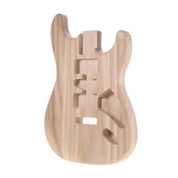 ST01-DT Unfinished Handcrafted Guitar Body Basswood Electric Guitar Body Guitar Barrel Replacement Parts