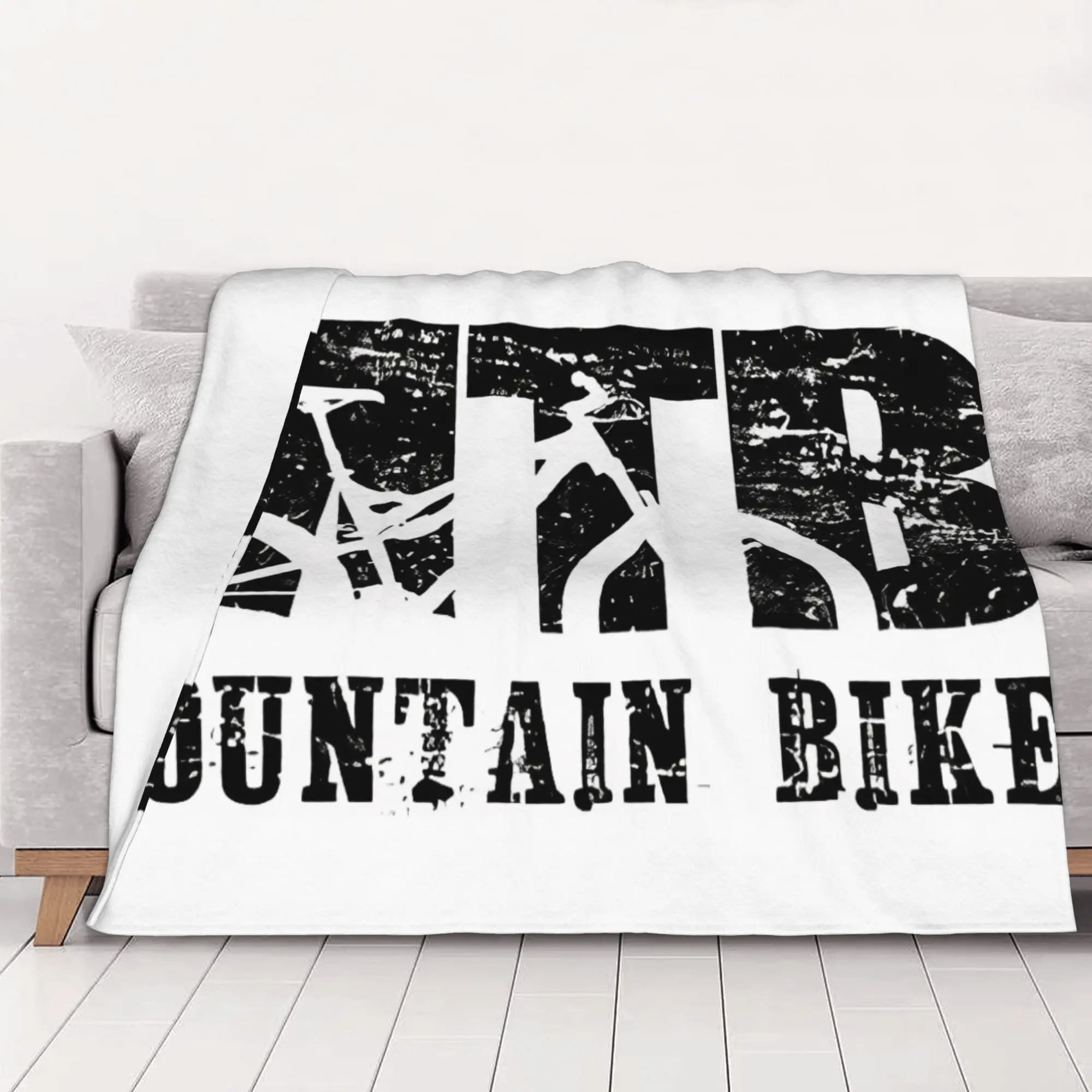 1PC home Cute Room Decor Mountain Bike  And MTB Blanket Throw Blanket Mountain Bike MTB Novelty Warm Blanket All Season