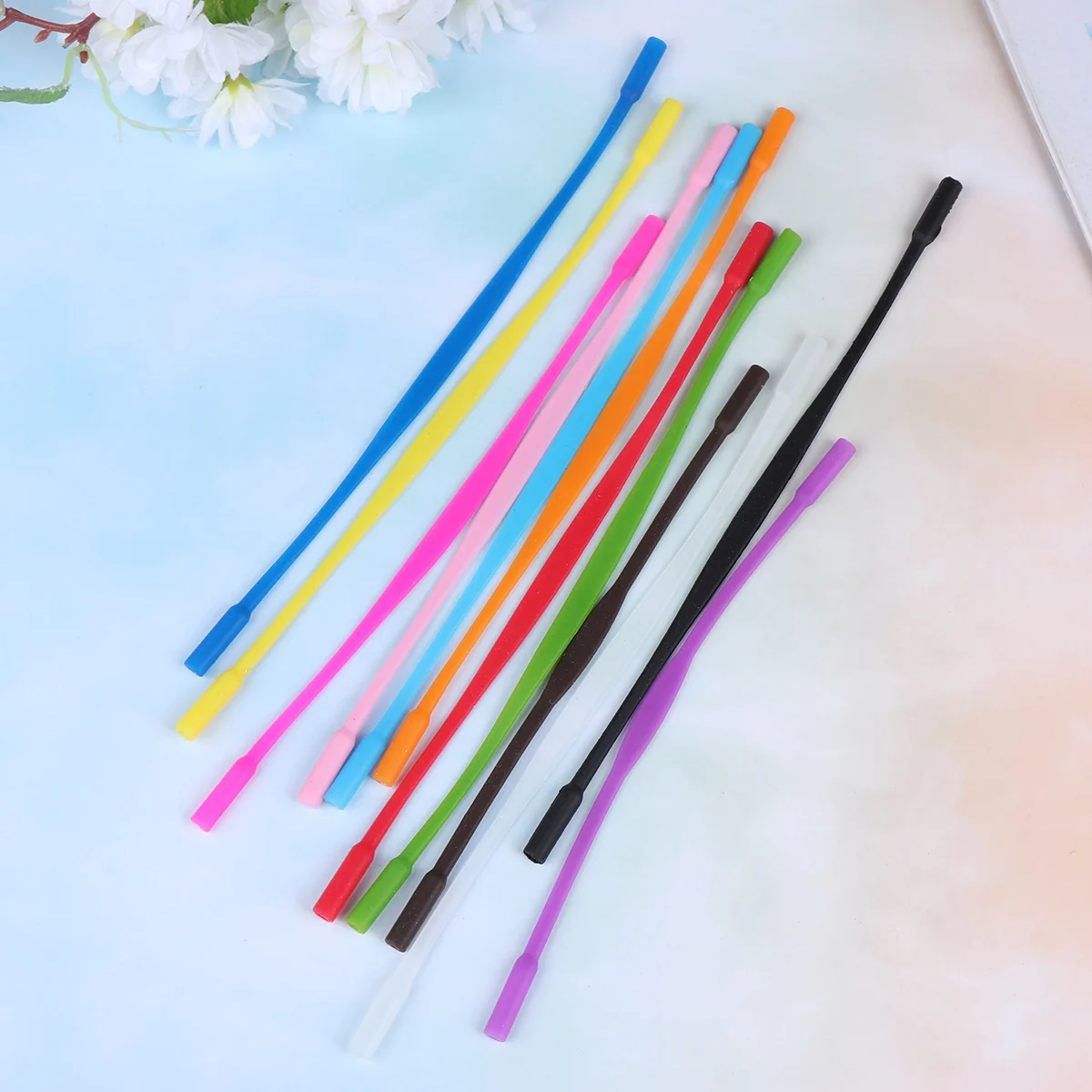 

12Pcs Anti-Slip Glasses Straps Adjustable Eyeglasses Cords Lightweight Portable Glasses Strings for Running Hiking Cycling