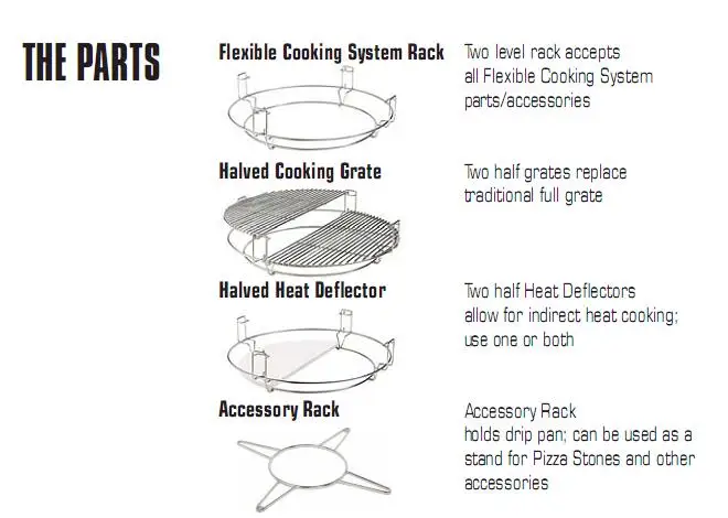 Kamado Grill Accessories Divide & Conquer Cooking System Suitable for 24''