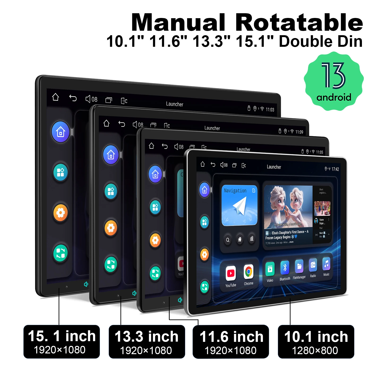 JOYING Universal Double DIN Android Car Radio 15.1