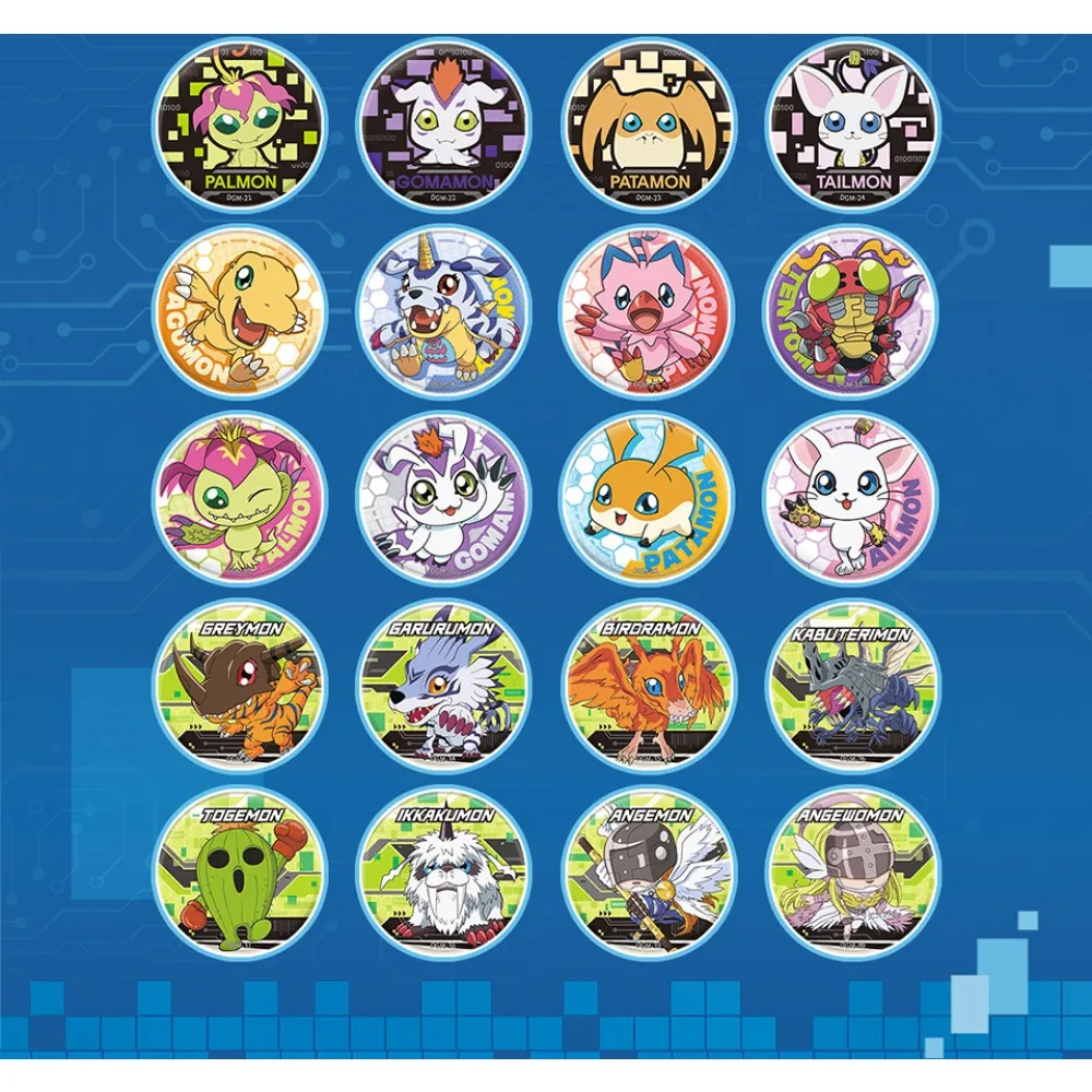 New Genuine KAYOU Digital Monster Round Badges Trendy Anime Peripheral Toy Hobby Collect Cartoon Q-version Brooch Accessory Gift view 3