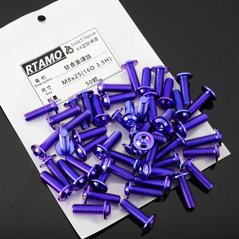 RTAMO 티타늄 볼트 M5 M6 M8 M10 도매용 나사 자전거 오토바이 개조용 패스너