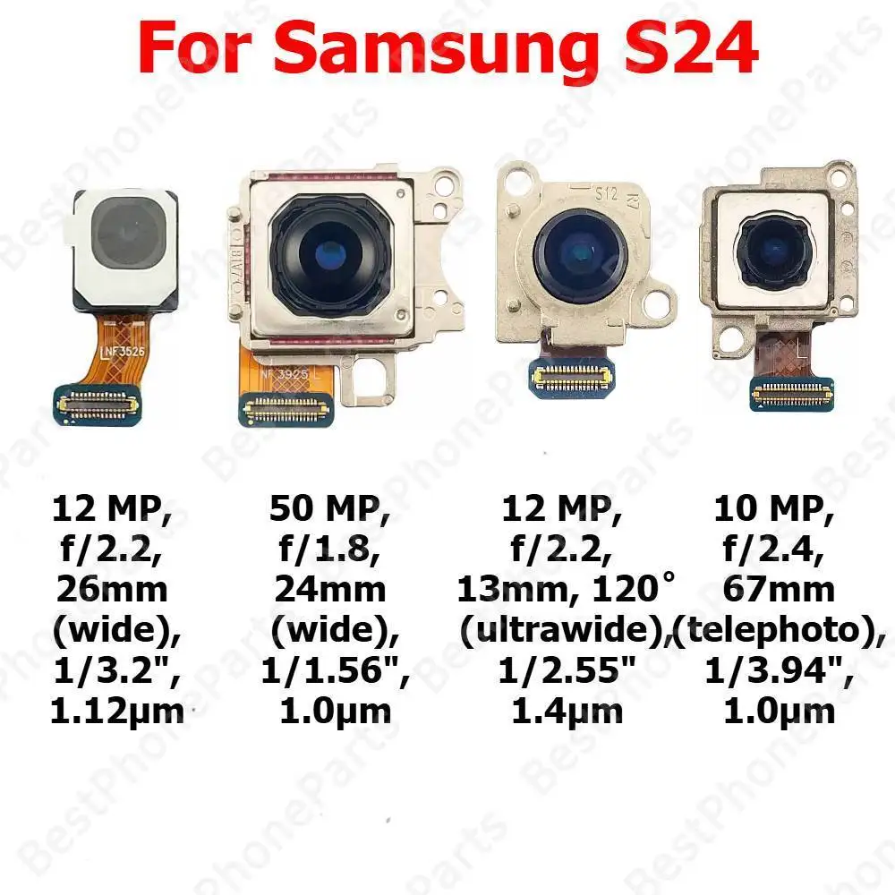 Rear Front Camera For Samsung S24 S921 Backside Facing Frontal Selfie Back Camera Module Mobile Phone Replacement Parts