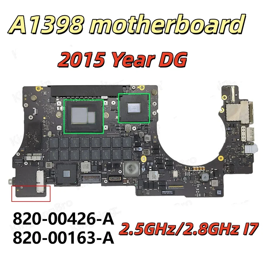 Placa-mãe original a1398 para macbook pro retina 15 