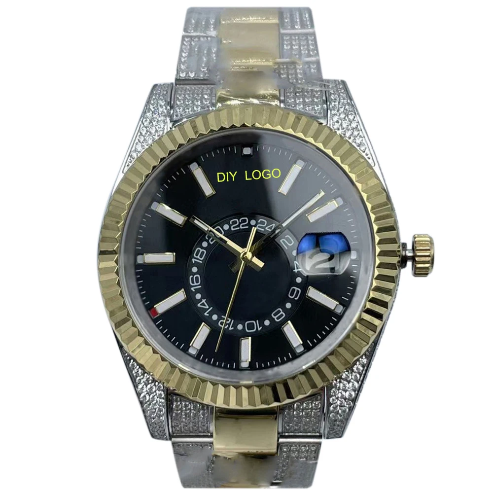 Customized Logo42mmmen's watch with 904 stainless steel and sapphire mirror, the best gift for men