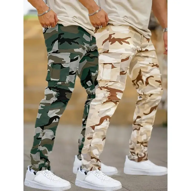 Nieuwe 2026 camouflage werkbroek Klassiek ontwerp Duurzame rechte pijpen PVC-materiaal ex Casual broek