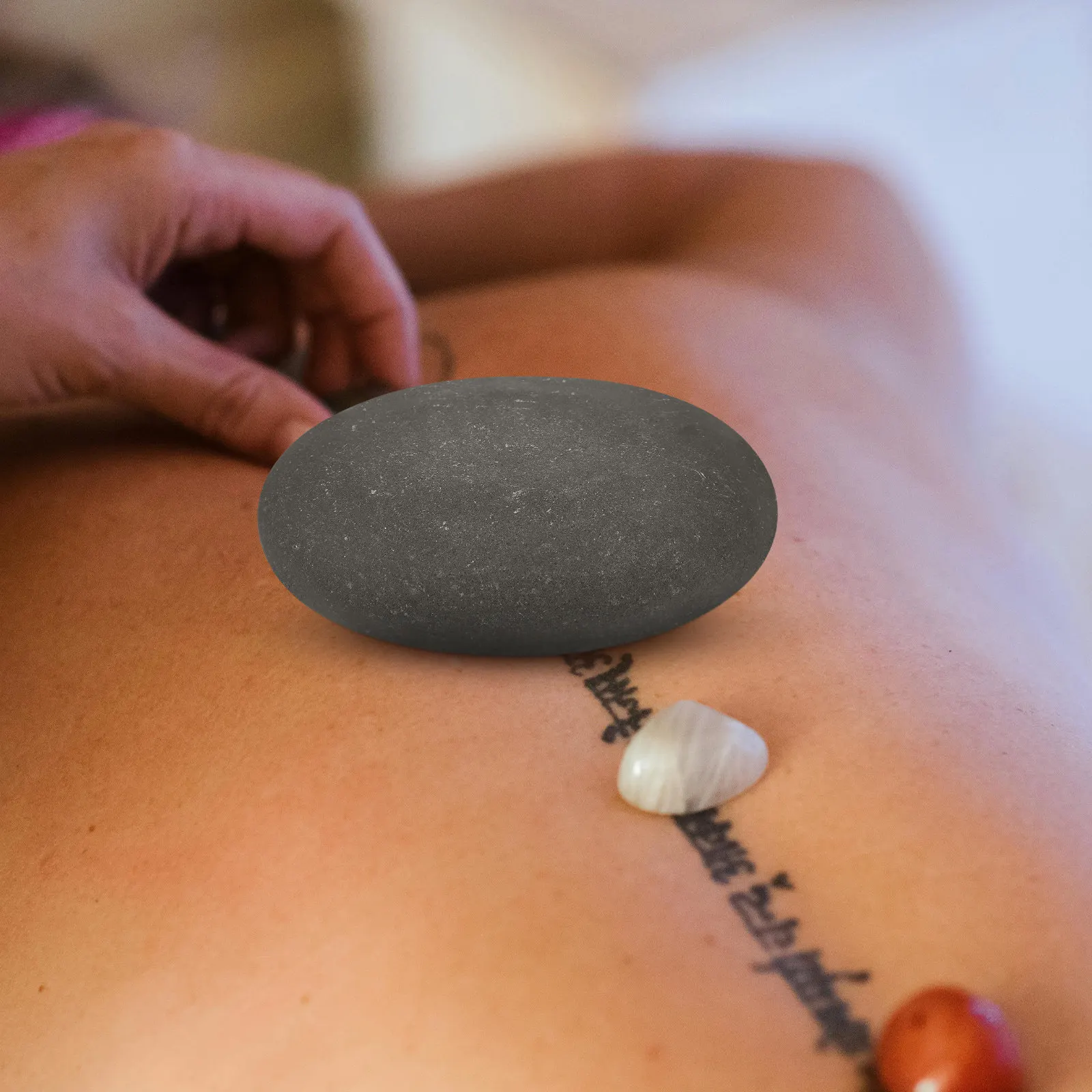 

Вулканические массажные камни для спа-процедур, горячий массажер для спины, гладкий выпуклый дизайн, впитывает ухаживающее масло