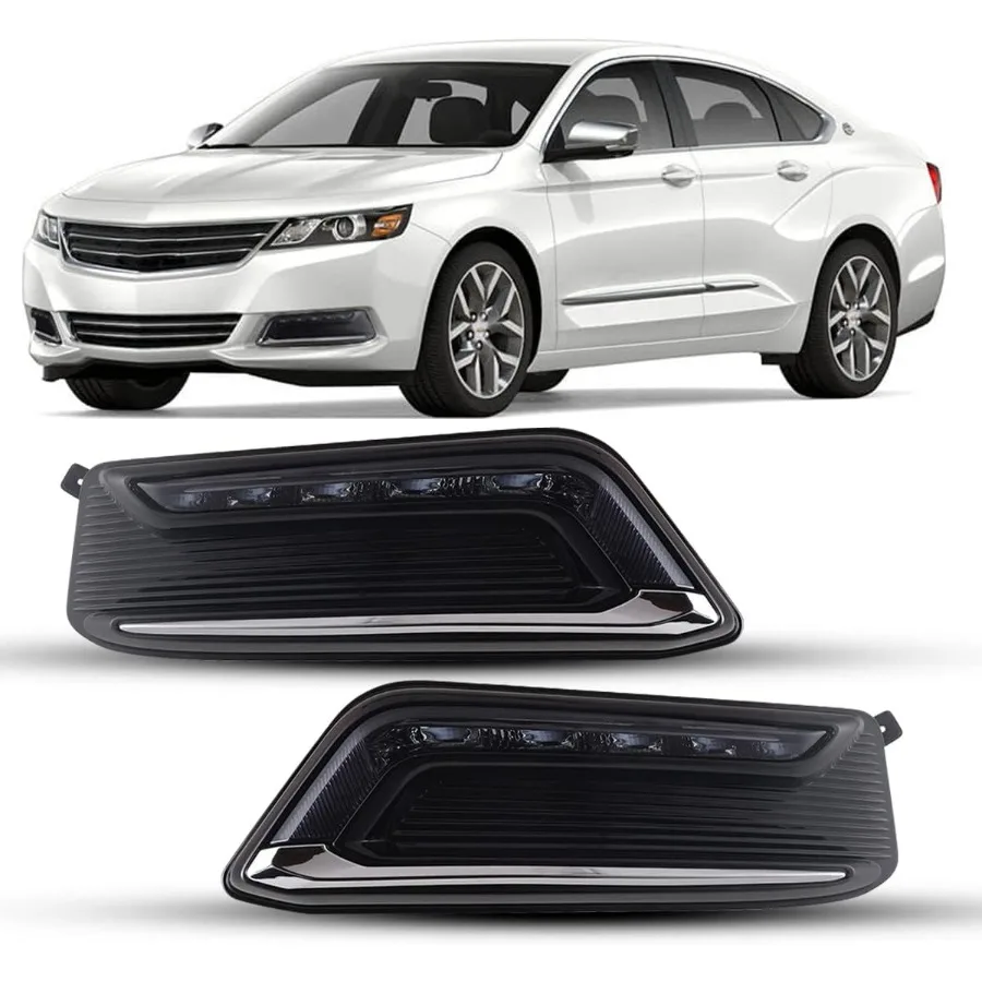 

Комплект для сборки светодиодных противотуманных фар серии OEM для Chevy Impala 20142020 года с функцией DRL дальнего света, дымовые линзы, противотуманные фары, безель Inte