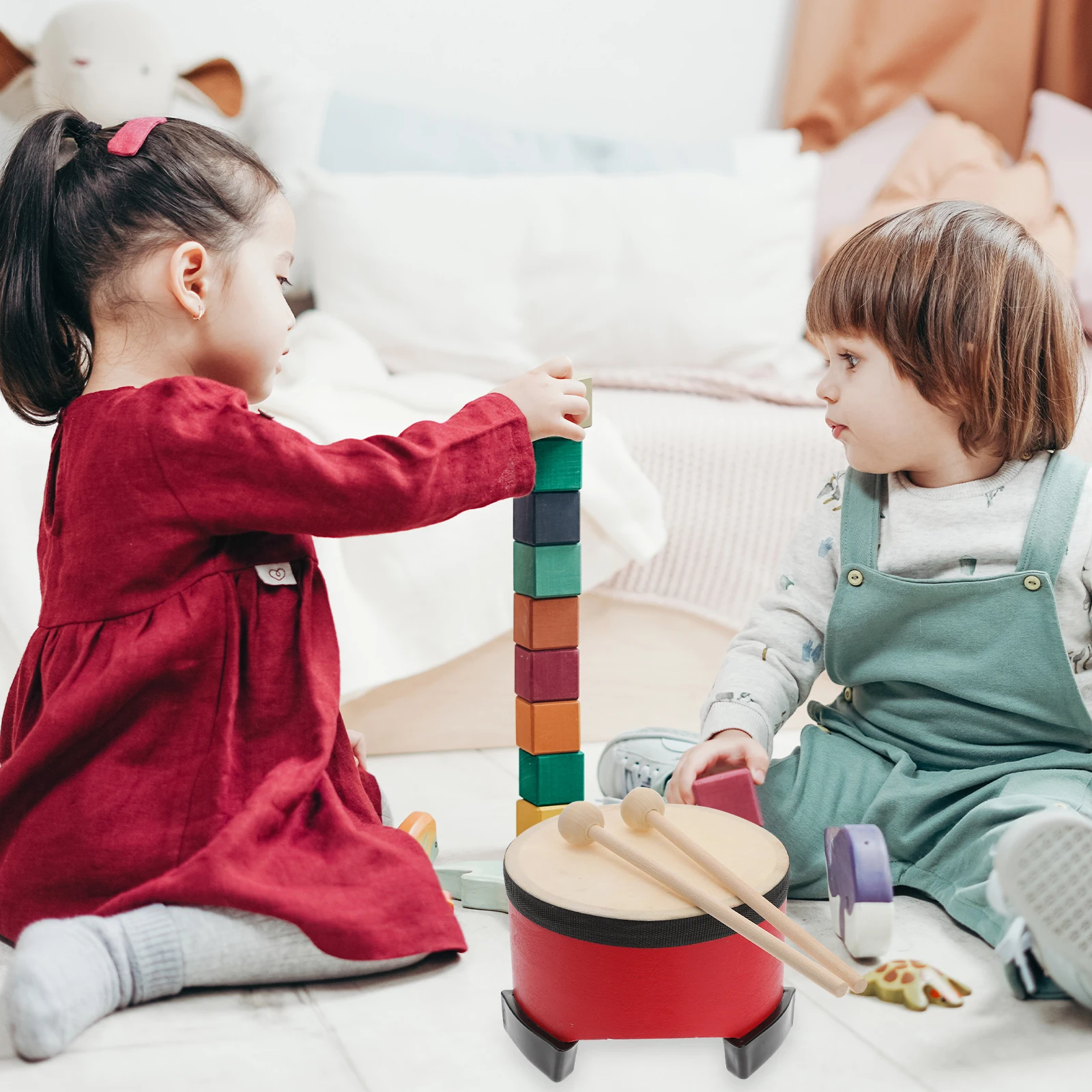 子供の打楽器ドラム子供楽器小さな床幼児イエスのおもちゃ