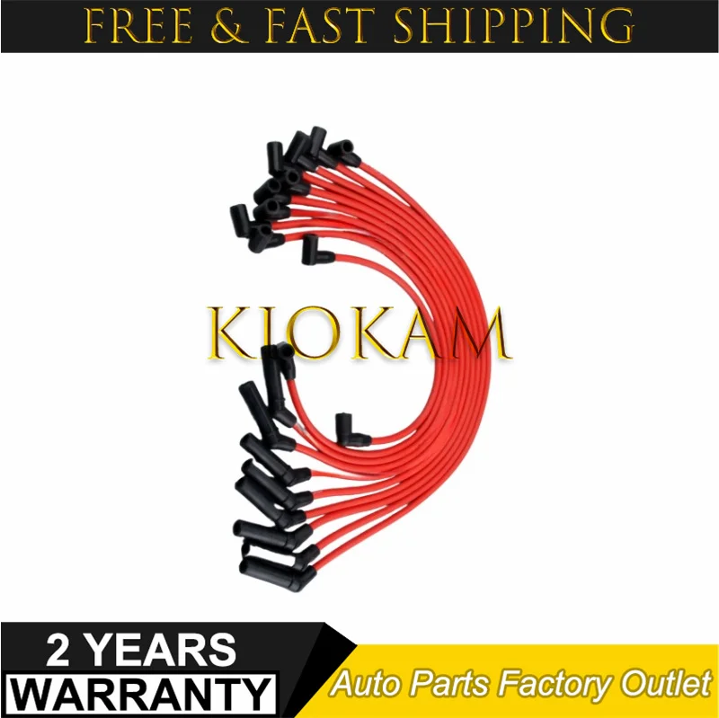 10 قطعة 10.5 مللي متر M12259C301 M-12259-C301 JDMSPEED سباق Lgnition أسلاك لفائف شرارة التوصيل الأسلاك لفورد F-150 1979-1995 5.0L 5.8L SBF