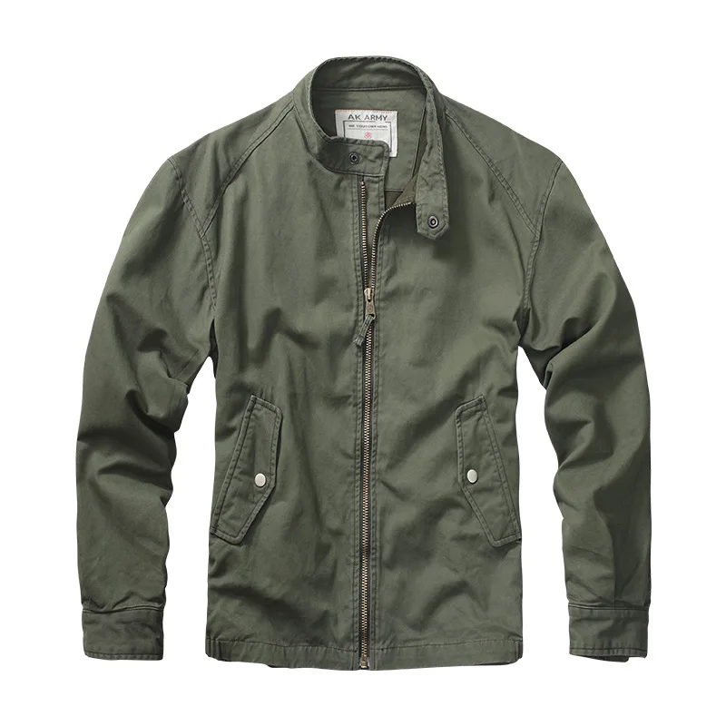 

Vintage Zipper Cargo Jacket Military Tactics Flight Coat Outdoor Casual Loose Jacket for Male