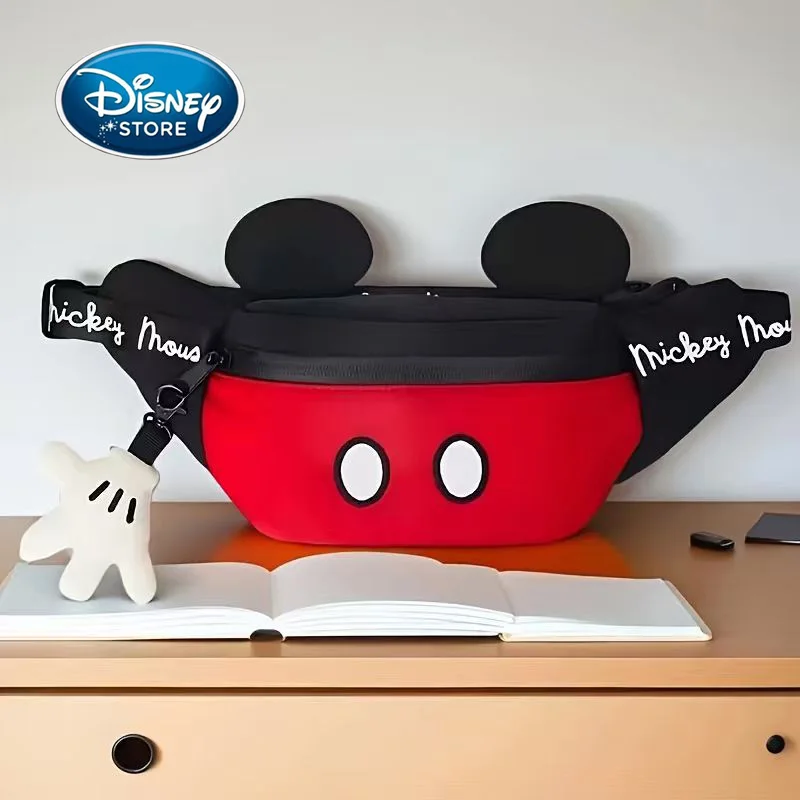 

Disney Mickey Mouse Kids Waist Bag Small Fanny Pack For Boy Girls Fashion Chest Bag For Children Outdoor Sport Running Camping