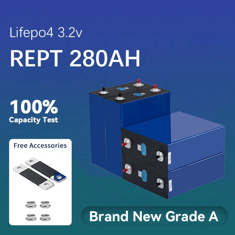 3.2V 280ah Lifepo4 Lithium iron phosphate battery lifepo4 280ah grade a Rechargeable battery for Home energy storage inverter